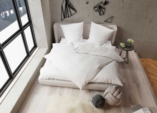 TENCEL™ Lyocell Bettwäsche anthrazit Garnitur 200x220 + 2x 80x80 Bild 2