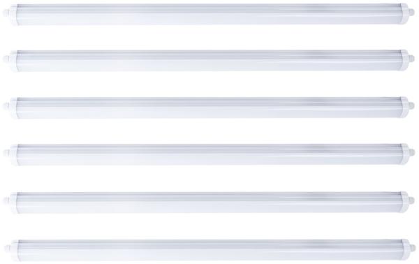 6x LED Wannenleuchten, 5760 Lumen, Kaltweiß, L 150 cm, VT-1574