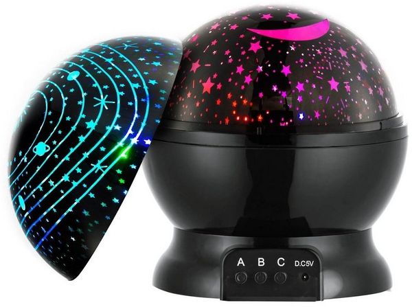 all Kids United LED Nachtlicht ALL KIDS UNITED LED Nachtlicht Sternenprojektor Baby mit 3 Aufsätzen, Baby Einschlafhilfe & Orientierungslicht