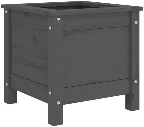 vidaXL Pflanzkübel Grau 40x40x39 cm Massivholz Kiefer 825249