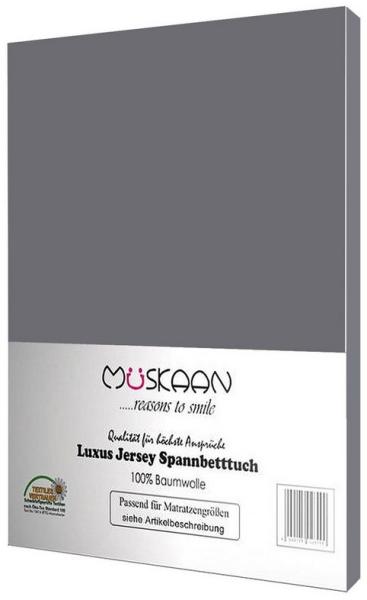 Müskaan Spannbettlaken Jersey Spannbettlaken, Baumwolle, (1 Stück), mit Gummizug Bild 1