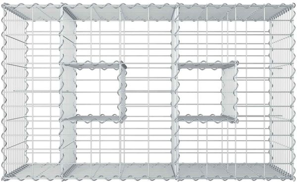 vidaXL Gabionen Hochbeet Silber 42033321 Bild 9