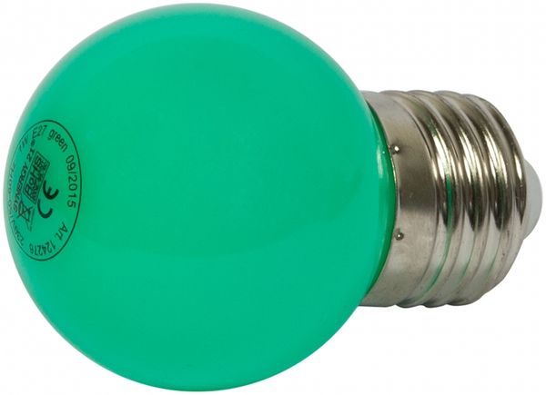 Synergy 21 LED Retrofit E27 Tropfenlampe G45 grün 1 Watt für Lichterkette