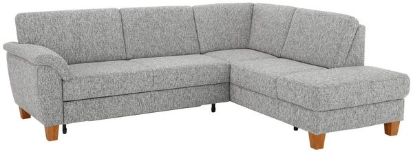 Home affaire Ecksofa Alta L-Form, mit Federkern und Kontrastnaht, Füße Buche eichefarben