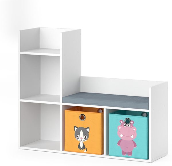 Kindersitzbank Luigi Weiß 107.2 x 88.6 cm mit 2 Faltboxen opt. 1 Vicco