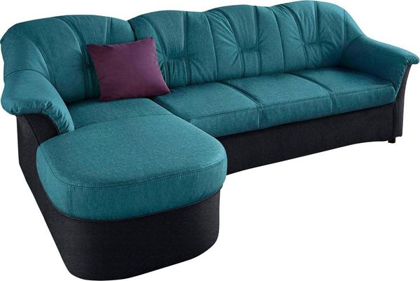 DOMO collection Ecksofa Flores Schlafsofa, B/T/H: 233/142/86 cm, L-Form, wahlweise mit Bettfunktion, wahlweise mit Federkern, auch in Leder