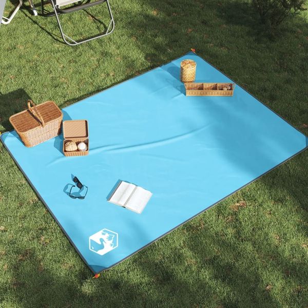 vidaXL Picknickdecke mit Heringen Blau 205x155 cm 4004201