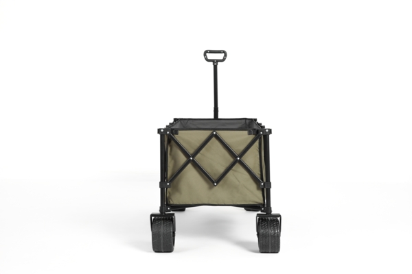 Faltbarer Bollerwagen 136×54×60 cm Schwarz, XXL Handwagen mit 300 L Volumen, Stahlrahmen & automatischem Griff Bild 6