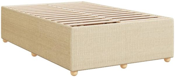 vidaXL Boxspringbett mit Matratze Creme 120x200 cm Stoff 3294342 Bild 9