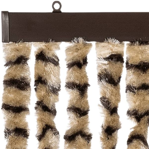 vidaXL Fliegenvorhang Beige und Braun 100x230 cm Chenille 377390 Bild 4