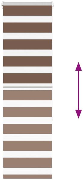 vidaXL Doppelrollo Braun 40x150 cm Stoffbreite 35,9 cm Polyester 4014327 Bild 5