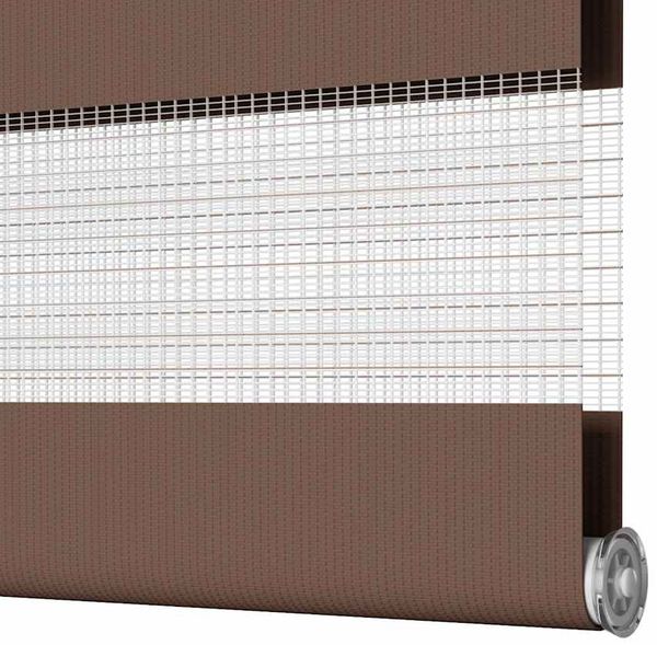 vidaXL Doppelrollo Braun 40x150 cm Stoffbreite 35,9 cm Polyester 4014327 Bild 12