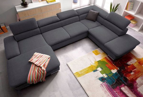 sit&more Wohnlandschaft Alcatraz U-Form, wahlweise mit Bettfunktion