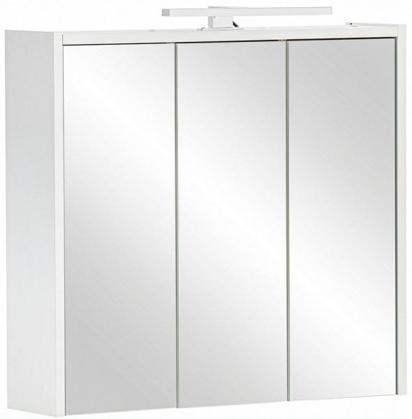 Schildmeyer Spiegelschrank Palermo, Holzwerkstoff, Mattweiß, 65,0 x 16,0 x 62,7 cm (B/T/H)