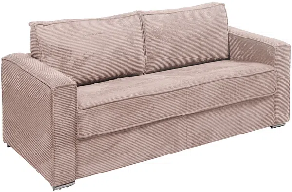 Vente-unique - LORETO Sofa SamtStoff Puderrosa - B 223 cm95 cm x H 90 cm x L 215 cm Bild 2