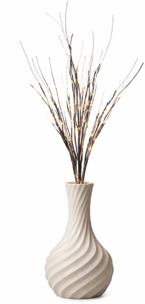 LED Lichterzweig Leuchtzweig Beleuchtung Warmweiß H60cm Batterie Außen