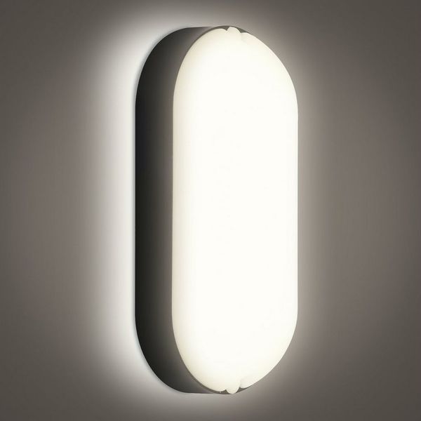 Clanmacy Deckenleuchte LED Feuchtraumleuchte IP54 Badlampe 15w Ovalleuchte Kellerleuchte 1x
