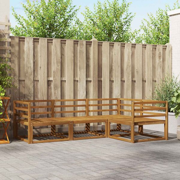vidaXL Outdoor-Sofagarnitur 4 pcs Natur Massivholz Akazie 3367492