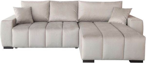Home affaire Ecksofa L-Form Bello, mit Bettfunktion, Bettkasten, Frei im Raum stellbar und Federkern