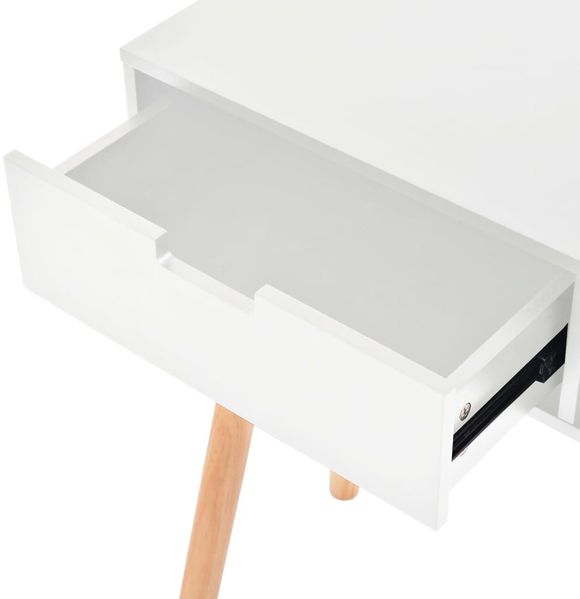 Konsolentisch, Beistelltisch, Konsole Kiefernholz Massiv 80 x 30 x 72 cm Weiß Bild 5