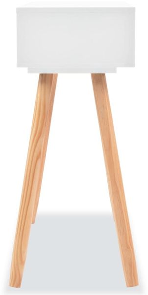 Konsolentisch, Beistelltisch, Konsole Kiefernholz Massiv 80 x 30 x 72 cm Weiß Bild 4