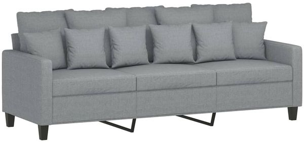 vidaXL 3-Sitzer-Sofa Hellgrau 180 cm Stoff 359275 Bild 2