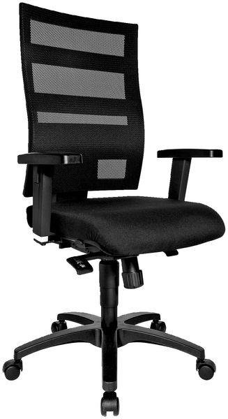 Topstar X-Pander Plus Schreibtischstuhl mit Armlehne schwarz - Höhenverstellbar