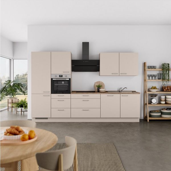 nobilia® Küchenzeile "Laser II", NEU: individuell anpassbar mit gratis Profi-Beratung, vormontiert, 180 cm breit, optional mit verschiedenen E‑Geräte-Sets