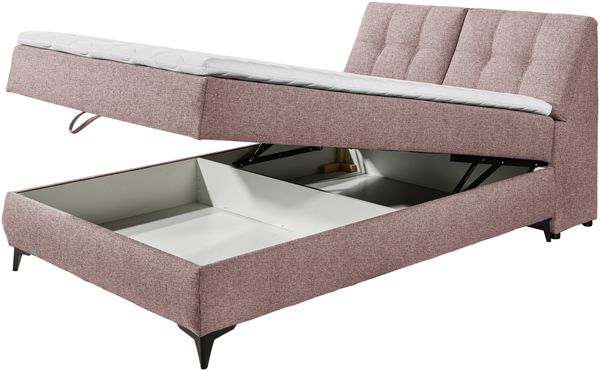 Boxbett >ATLANTIS 6< 140x200 cm Liegefläche, Bezug in flamingo - 145x102x240cm (BxHxT) Bild 7
