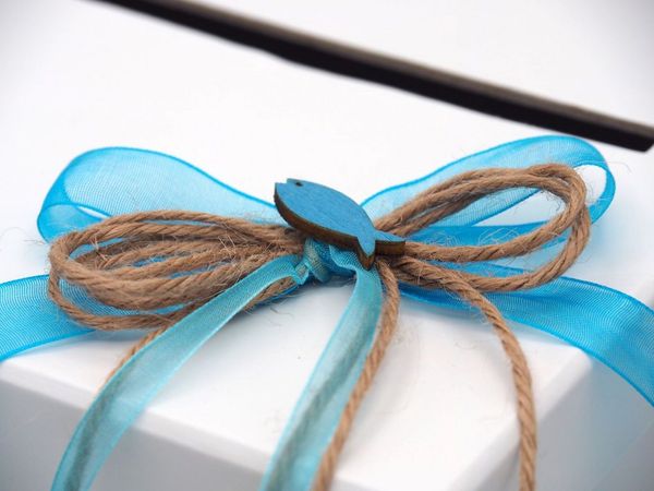 ZauberDeko Geschenkbox Briefbox Blau Kommunion Konfirmation Kartenbox Geldgeschenk