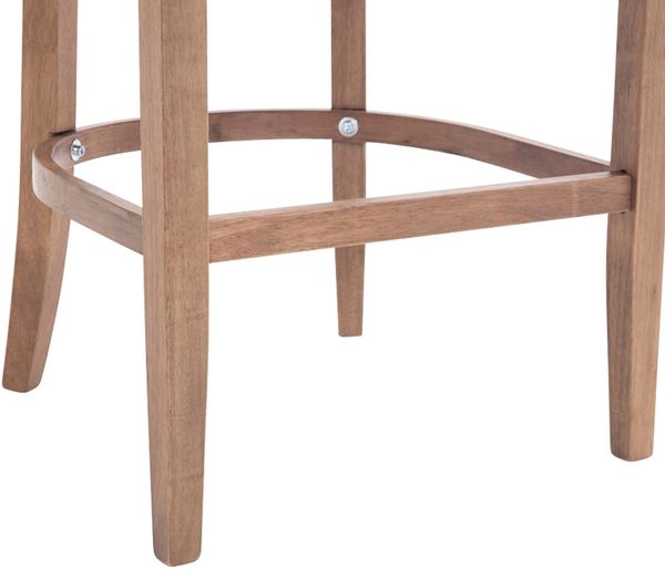 Barhocker KAGAD - Stoff Creme 55x57x109 cm Braun | Barstuhl Mit Lehne Tresenhocker Tresenstuhl Kneipenhocker Kneipenstuhl Bild 5