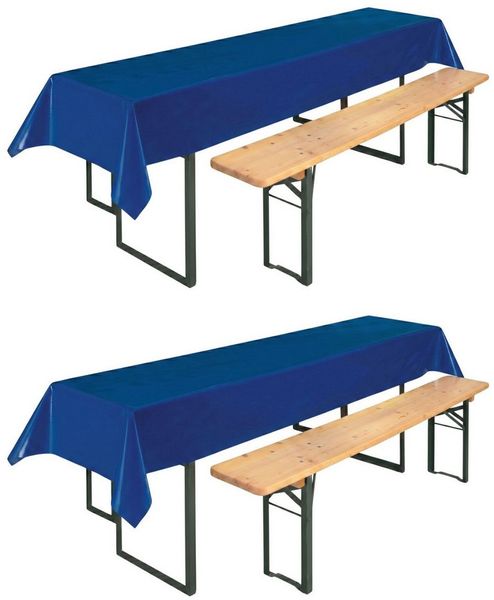 Beautex Tischdecke, Partytischdecke, für Biertischgarnituren, 100x250cm, viele Farben (2-tlg), wasserabweisend, abwaschbar, lebensmittelecht, strapazierfähig