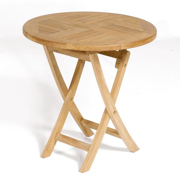 York Klapptisch Rund Teakholz Braun