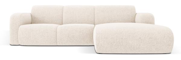 Micadoni Ecksofa Molino 4-Sitzer Rechts Chenille Hellbeige