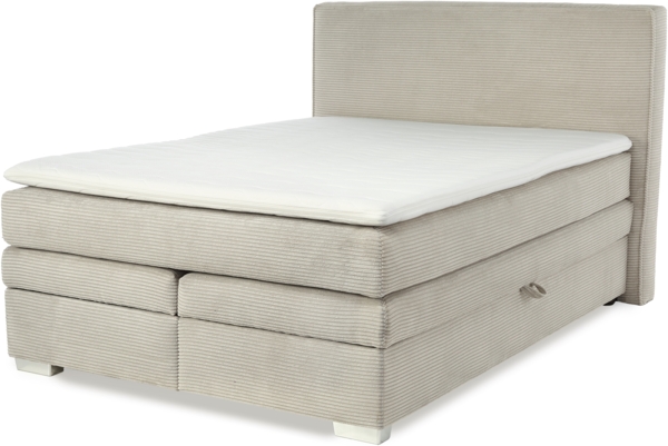 Jockenhöfer 'Arabella' Boxspringbett, 140x200 cm, Cord Hellgreige