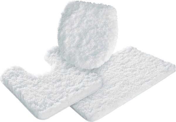 my home Badematte Micro exclusiv, Badvorleger, Badezimmer Teppich, Höhe 55 mm, rutschhemmend beschichtet, fußbodenheizungsgeeignet, schnell trocknend, strapazierfähig, Polyester, rechteckig, 3-tlg. Stand-WC Set, Badteppich, Badematten auch als 3 teilig...