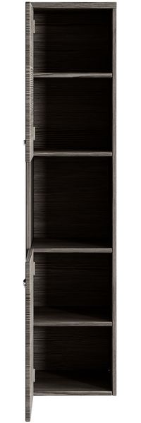 Badplaats Badezimmerschrank Montreal 30 x 30 x 131 cm Grau Eiche - Hoch Badschrank Mit 2 Türen Bild 4