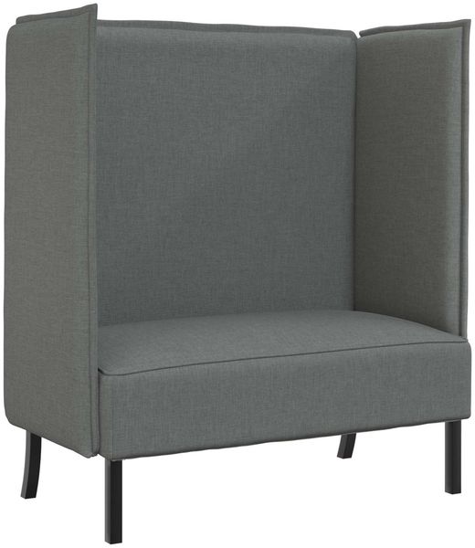 vidaXL Hoher Rücken Sofa 101cm Dunkelgrau Stoff 42010833