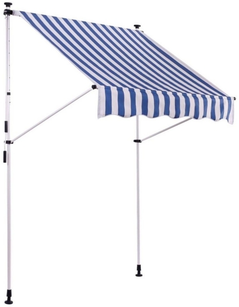 TPFGarden Klemmmarkise Wendy - Sonnenschutz für Mietwohnungen, Balkone, Terrassen (Hochwertige Balkonmarkise aus UV-beständigem Polyester, 1-St, Stabile Outdoor-Markise - Sonnenschutzfaktor UV50) Rostfreies Edelstahlgestell - Maße (BxT): 350 x 120 cm -...