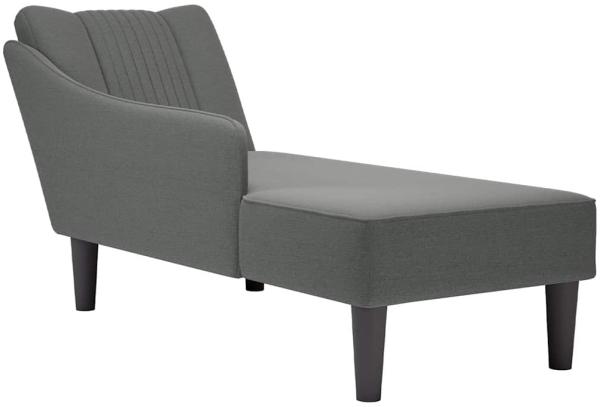 vidaXL Chaiselongue mit Rechter Armlehne Dunkelgrau Stoff 4009801