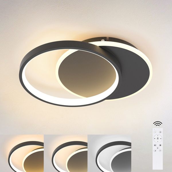 ZMH LED Deckenleuchte Wohnzimmer Dimmbar Moderne Deckenlampe mit Fernbedienung für Flur