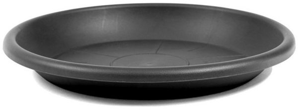 HAC24 Blumentopf Pflanztopf Pflanzkübel Pflanzuntersetzer Blumenkübel Pflanzcontainer (1 St), Kunststoff Anthrazit Rund Ø 60 cm incl. Untersetzer Bild 2