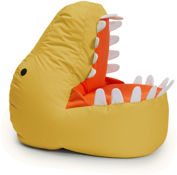 LUMALAND Kindersitzsack Animal Line Dino (270 L) - indoor & outdoor - Senfgelb