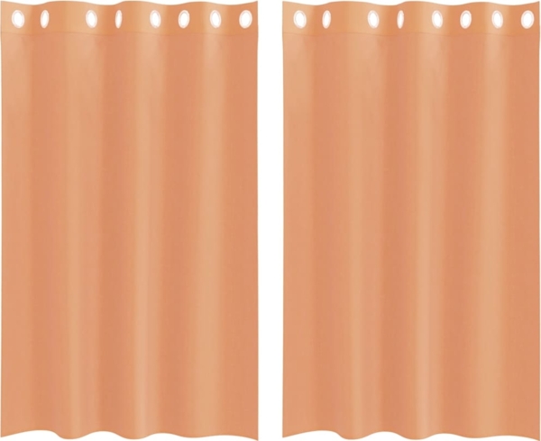 vidaXL Voile Vorhänge mit Ösen 2 Stk. Terrakotta 4102138