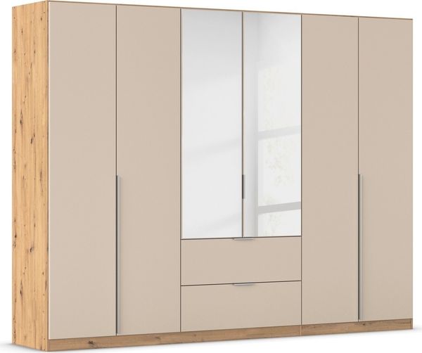 rauch Drehtürenschrank Kleiderschrank Schrank Garderobe AGORDO mit Dekor- oder Hochglanzfront mit Außenschubkästen, in 6 Breiten und 2 Höhen MADE IN GERMANY