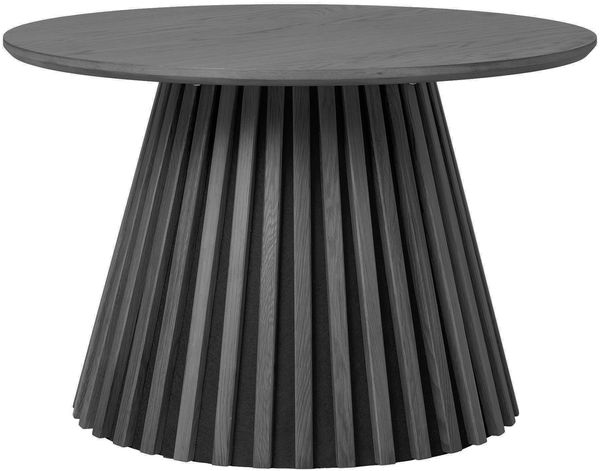 Couchtisch >Osaka< rund, in Schwarz, Eichenfurnier, MDF - 45x70cm (HxD)