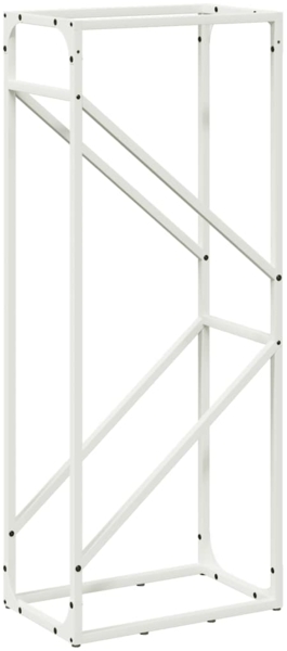 vidaXL Brennholzregal Weiß 40x25x100 cm Kaltgewalzter Stahl 864332