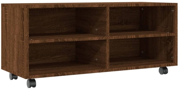vidaXL TV-Schrank mit Rollen Braun Eiche 90x35x35 cm Holzwerkstoff 815260