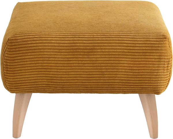 INOSIGN Polsterhocker Colori, Holzfußfarbe wählbar, verschiedene Stoffe, hochwertige Stoffqualität