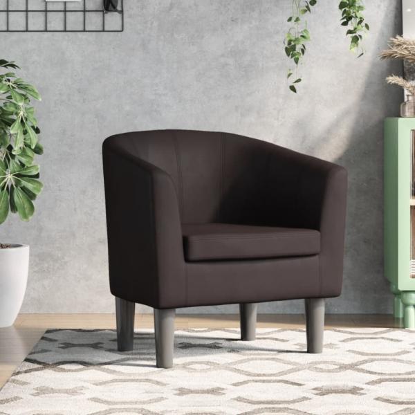 vidaXL Clubsessel Braun Kunstleder 356487